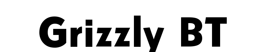 Grizzly BT Schrift Herunterladen Kostenlos